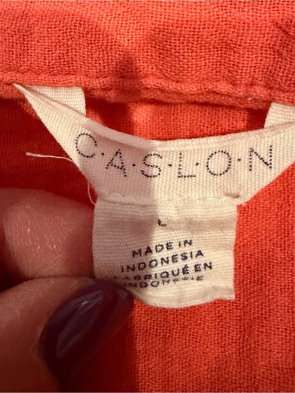 Women's Caslon Button Gauze Shirt - Large - Picture 6 of 6